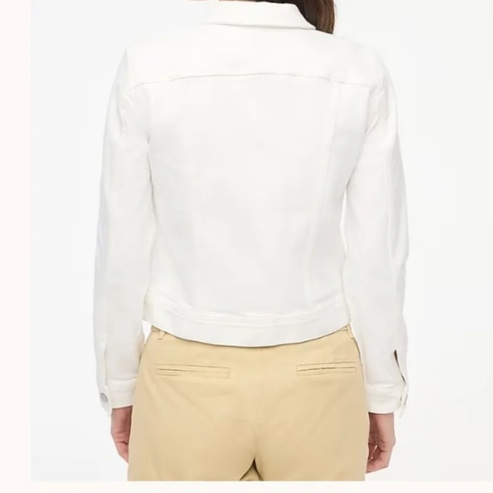 J. Crew Women's Crisp White Jean Jacket - Picture 2 of 6